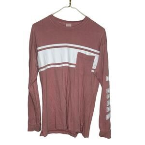 Victoria's Secret PINK Cotton Campus Pocket T-Shirt‎ Top Pink small